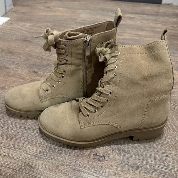 Steve Madden Suede Combat Boot - Picture 2 of 5